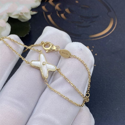 [Love More]JEUX BRACELET WHITE MOP GOLD 1 DIAMOND