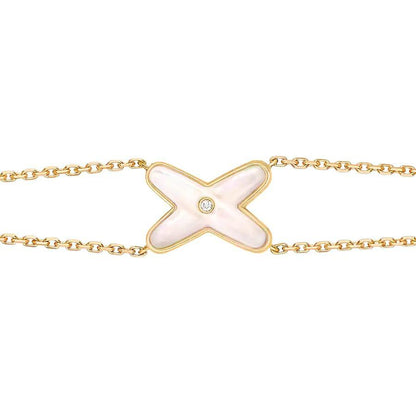 [Love More]JEUX BRACELET WHITE MOP GOLD 1 DIAMOND