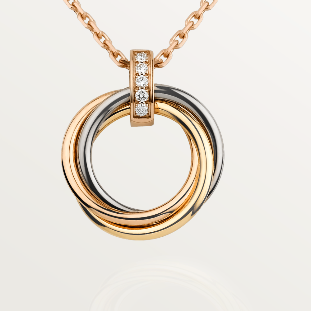 [Love More]TRINITY NECKLACE GOLD  DIAMONDS