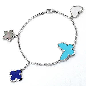 [Love More]LUCKY SPRING SILVER BRACELET 4 MOTIF