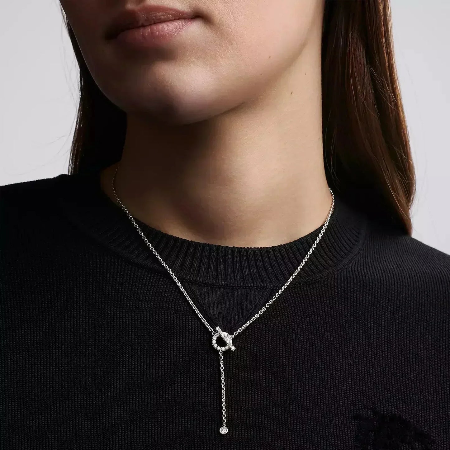 [Love More]FINESSE SILVER DIAMOND NECKLACE