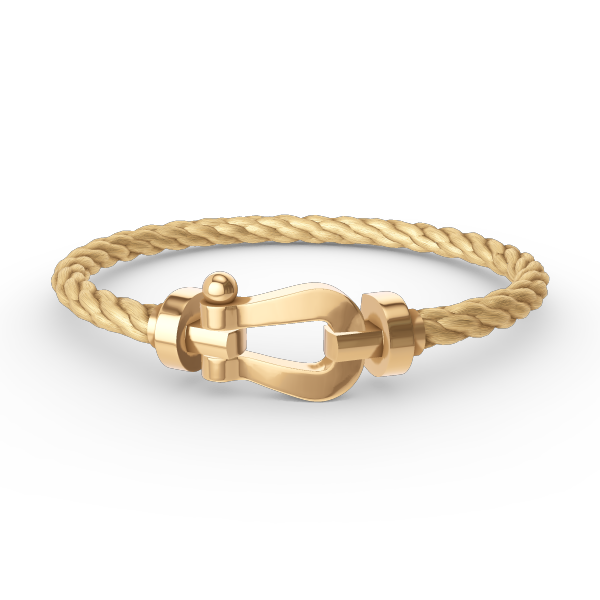 [Love More]FORCE GROSSES HUFEISENARMBAND OHNE DIAMANT GOLD