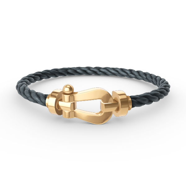 [Love More]FORCE GROSSES HUFEISENARMBAND OHNE DIAMANT GOLD