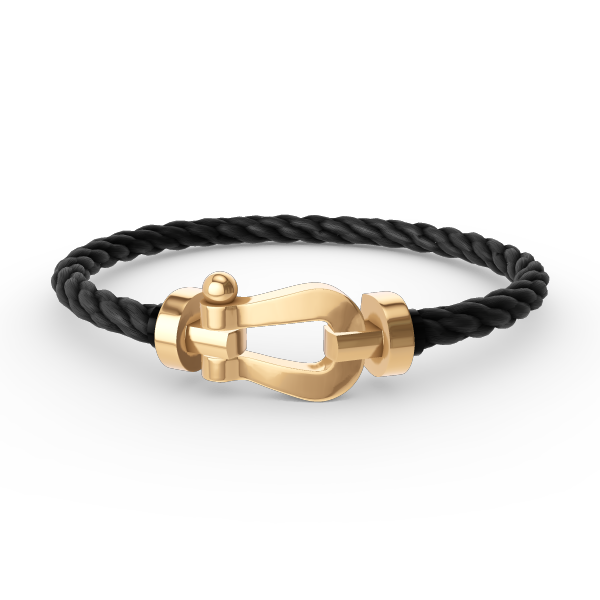 [Love More]FORCE GROSSES HUFEISENARMBAND OHNE DIAMANT GOLD