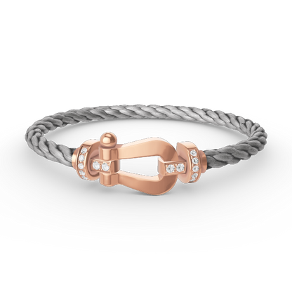 [Love More]FORCE GROSSES HUFEISEN-HALBDIAMANTARMBAND ROSÉGOLD