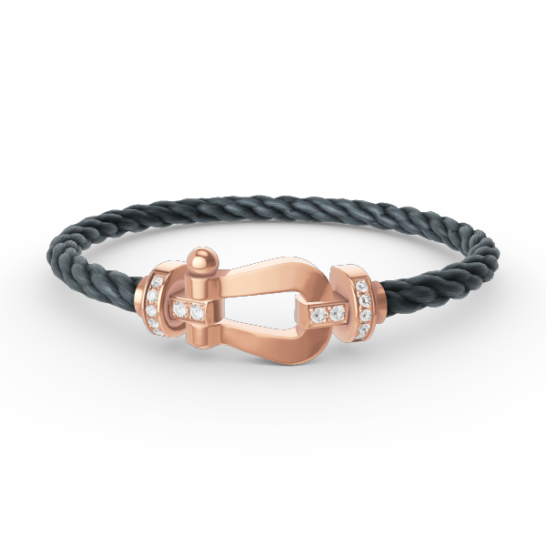 [Love More]FORCE GROSSES HUFEISEN-HALBDIAMANTARMBAND ROSÉGOLD