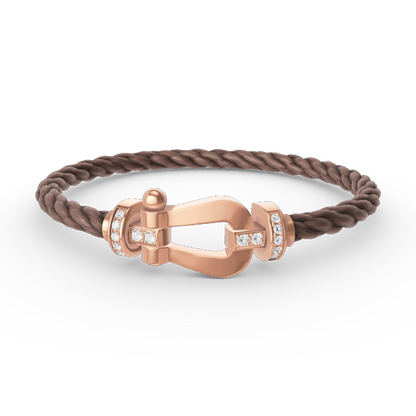 [Love More]FORCE GROSSES HUFEISEN-HALBDIAMANTARMBAND ROSÉGOLD