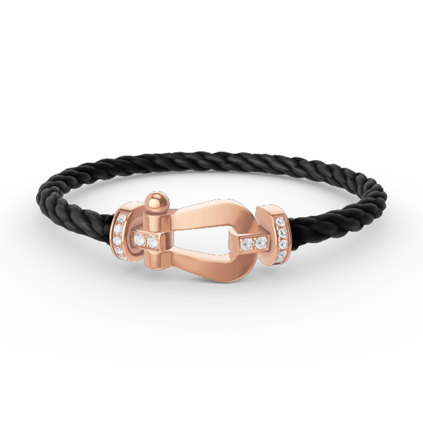 [Love More]FORCE GROSSES HUFEISEN-HALBDIAMANTARMBAND ROSÉGOLD