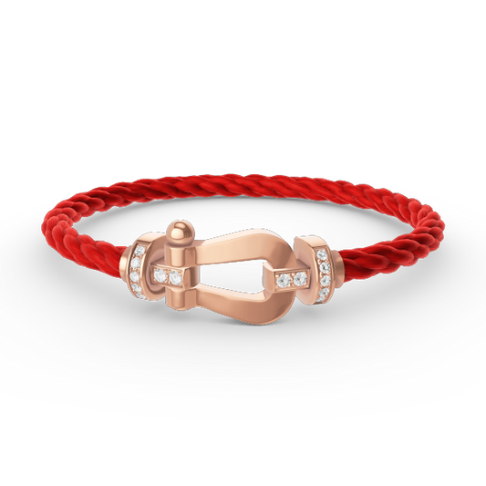 [Love More]FORCE GROSSES HUFEISEN-HALBDIAMANTARMBAND ROSÉGOLD