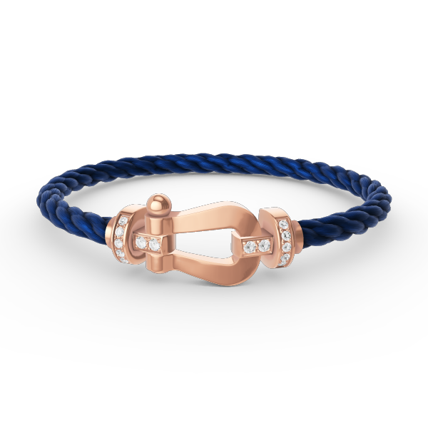 [Love More]FORCE LARGE HORSESHOE HALF DIAMOND BRACELET ROSE GOLD