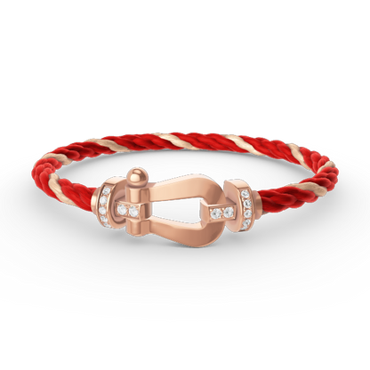 [Love More]FORCE GROSSES HUFEISEN-HALBDIAMANTARMBAND ROSÉGOLD