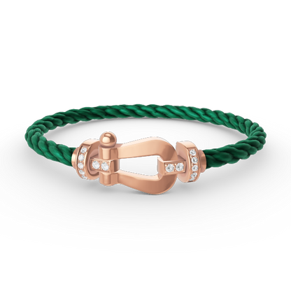 [Love More]FORCE GROSSES HUFEISEN-HALBDIAMANTARMBAND ROSÉGOLD