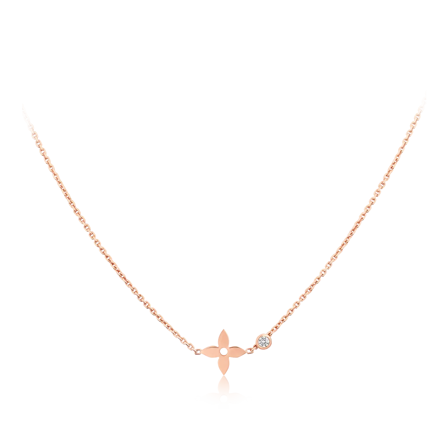 [Love More]BLOSSOM PENDANT PINK GOLD AND DIAMOND