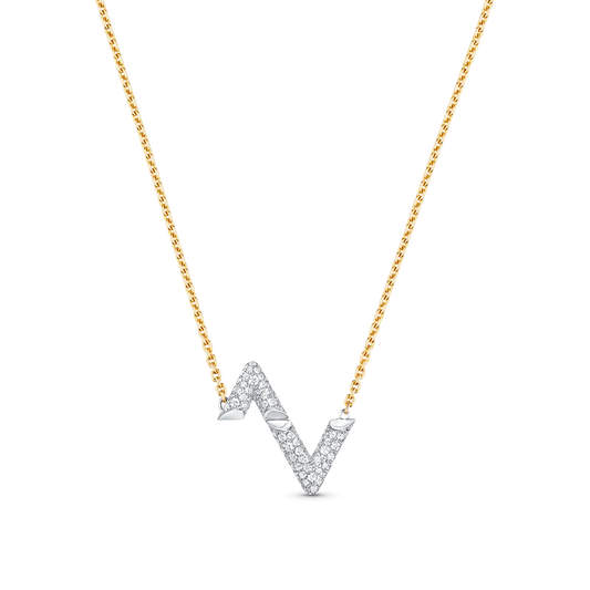 [Love More]VOLT SILVER DIAMOND PEDANT NECKLACE