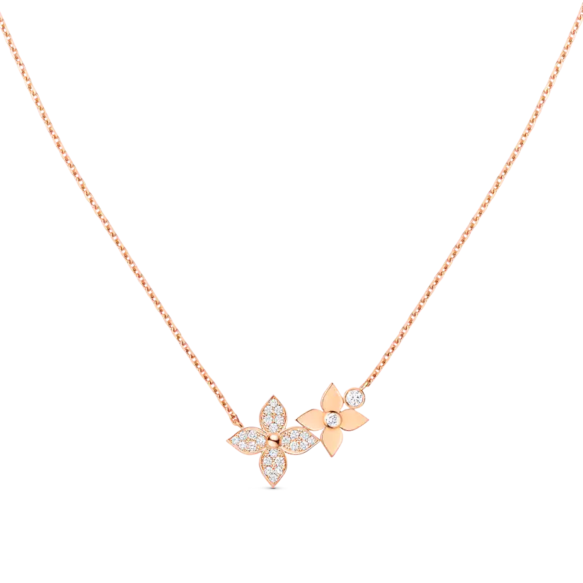 [Love More] STAR BLOSSOM HALSKETTE ROTGOLD DIAMANTEN