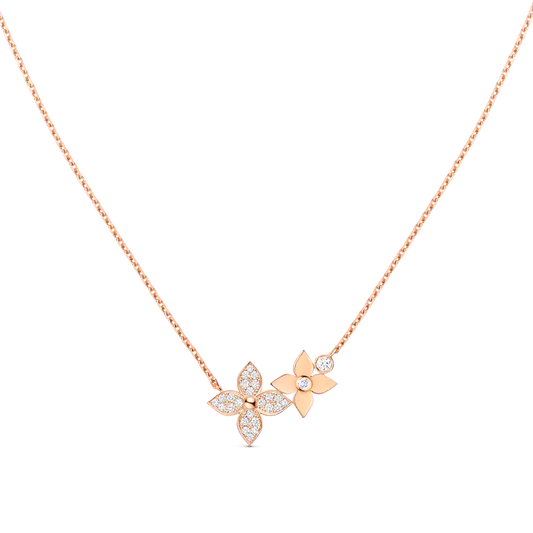 [Love More] STAR BLOSSOM HALSKETTE ROTGOLD DIAMANTEN