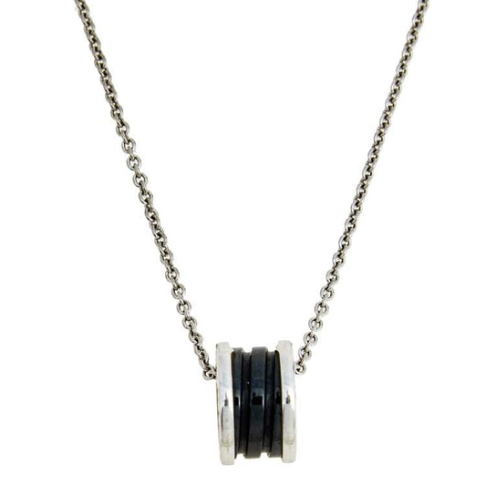 [Love More]ZERO 1 BLACK CERAMIC SILVER NECKLACE