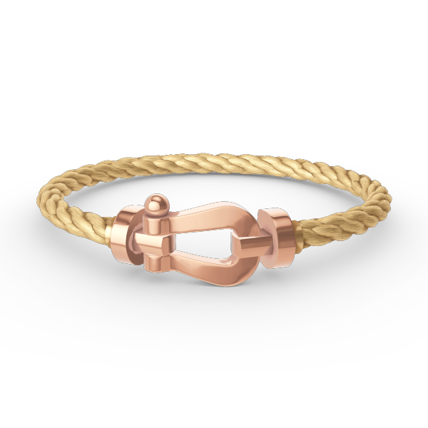 [Love More]FORCE GROSSES HUFEISENARMBAND OHNE DIAMANT ROSÉGOLD