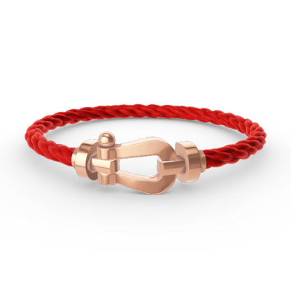 [Love More]FORCE GROSSES HUFEISENARMBAND OHNE DIAMANT ROSÉGOLD