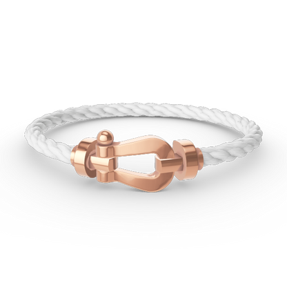 [Love More]FORCE GROSSES HUFEISENARMBAND OHNE DIAMANT ROSÉGOLD