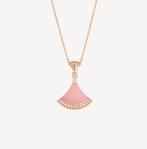 [Love More]TRAUM HALSKETTE ROSA OPAL