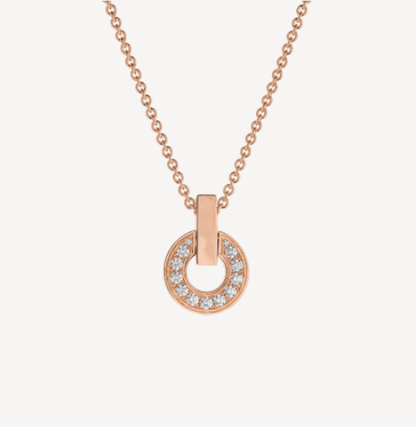 [Love More]GARI NECKLACE PINK GOLD DIAMOND