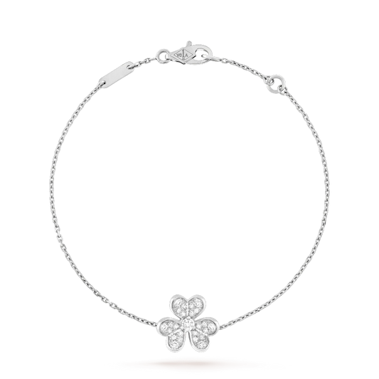 [Love More]FRIVOLE SILBERNES BLUMEN-DIAMANTARMBAND 