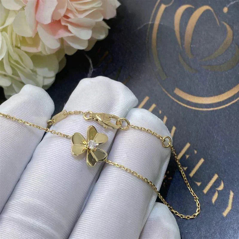 [Love More]FRIVOLE GOLD BLUME ROSA MALACHIT ARMBAND