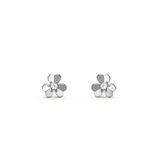 [Love More]FRIVOLE MINI SILBERNE BLUMENOHRRINGE