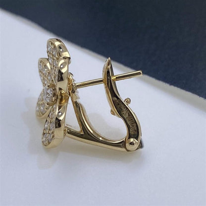 [Love More]FRIVOLE GOLD FLOWER DIAMOND EARRINGS