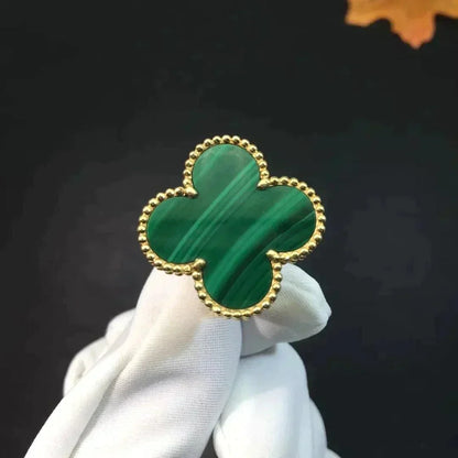 [Love More]CLOVER MALACHITE RING