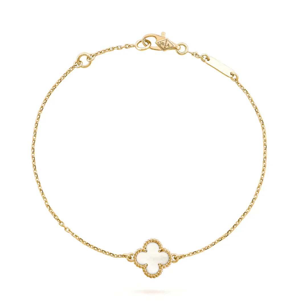 [Love More]CLOVER WHITE MOP EINZELNE BLUME ARMBAND