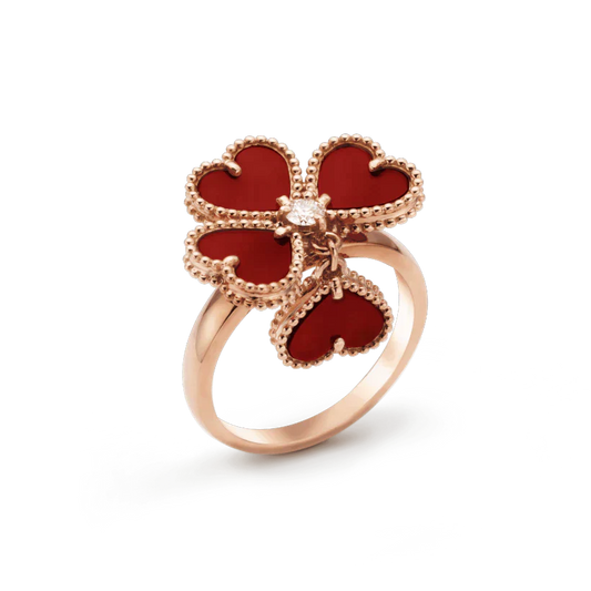 [Love More]SWEET CLOVER CARNELIAN RING