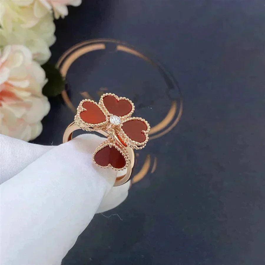 [Love More]SWEET CLOVER CARNELIAN RING