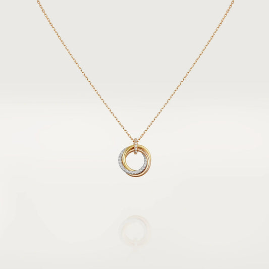 [Love More]TRINITY HALSKETTE SILBER GOLD ROTGOLD DIAMANTEN 