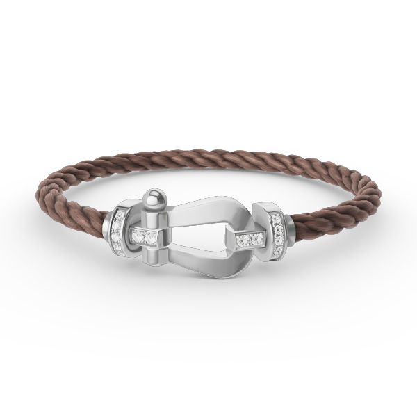 [Love More]FORCE GROSSES HUFEISEN-HALBDIAMANTARMBAND SILBER