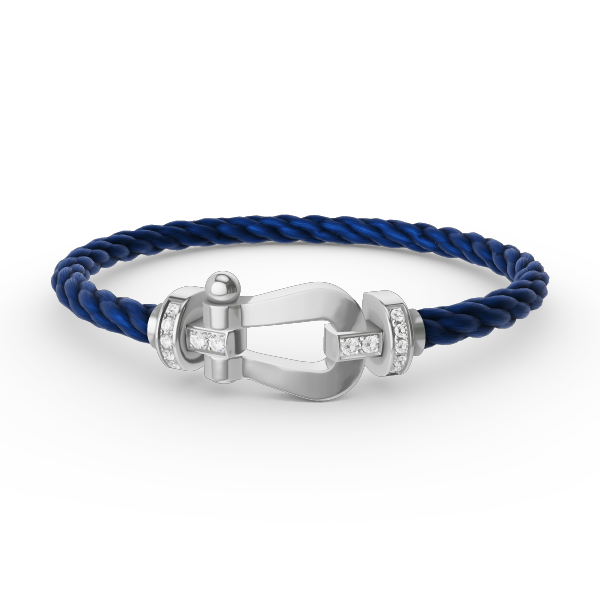 [Love More]FORCE GROSSES HUFEISEN-HALBDIAMANTARMBAND SILBER