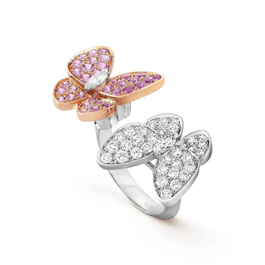 [Love More]TWIN BUTTERFLY DIAMOND RING